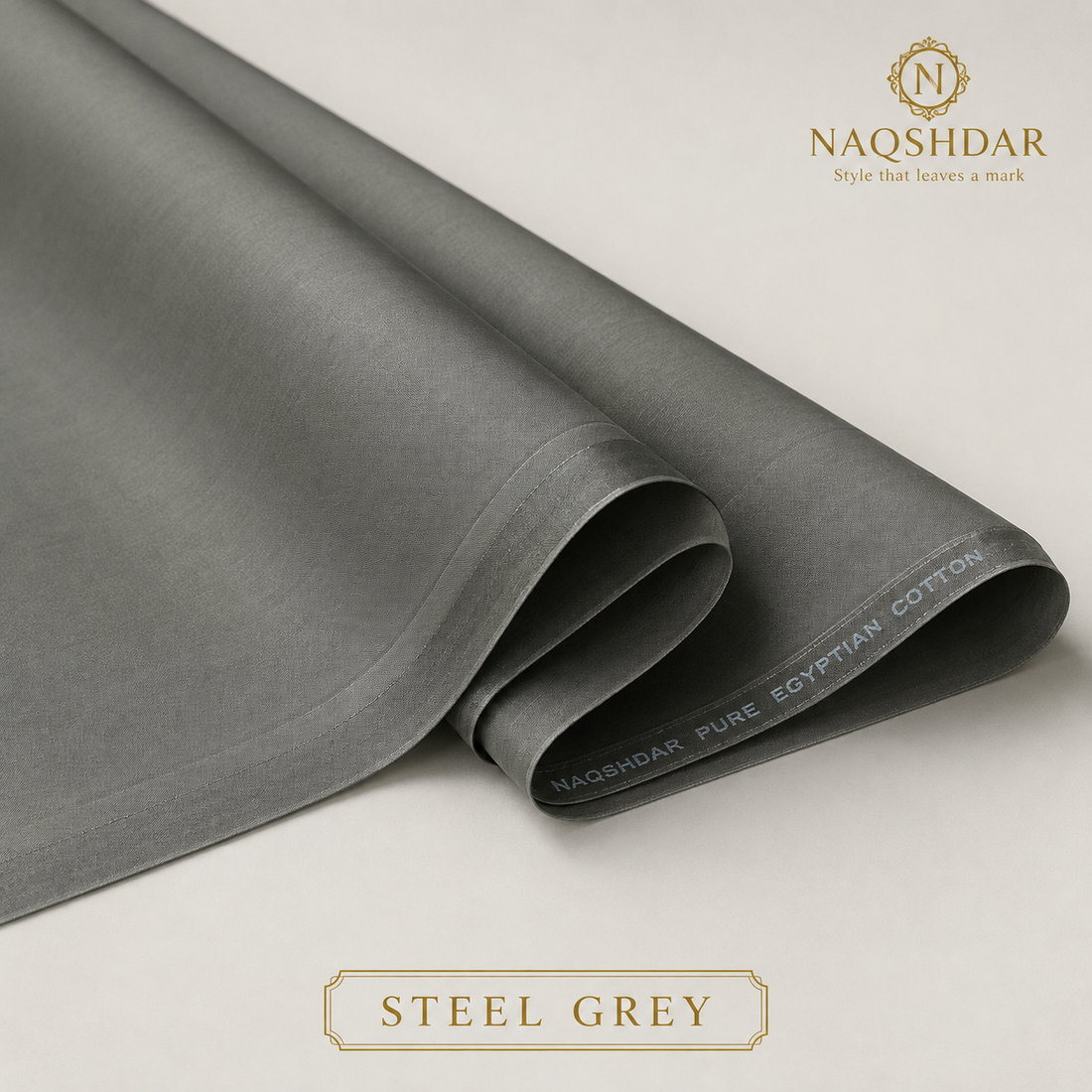 Blueish Grey Sawera cotton used as one example in the fabric comparison