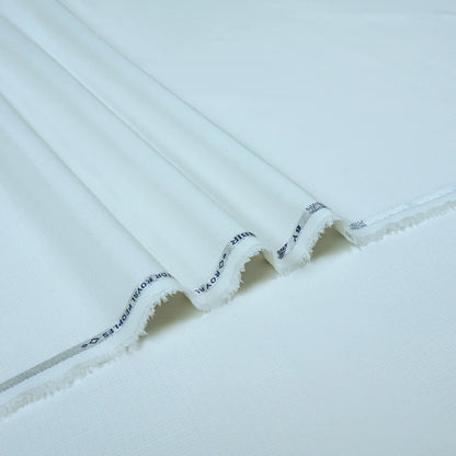 Opulent men’s summer wash n wear fabric in Off White
