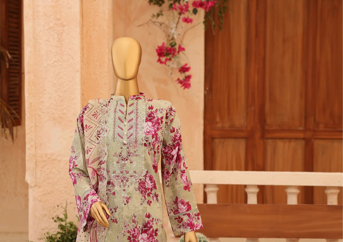 CASCA Ivory Berry Garden Design 02 outfit and dupatta view