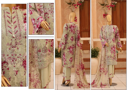 CASCA Ivory Berry Garden Design 02 embroidery and back details