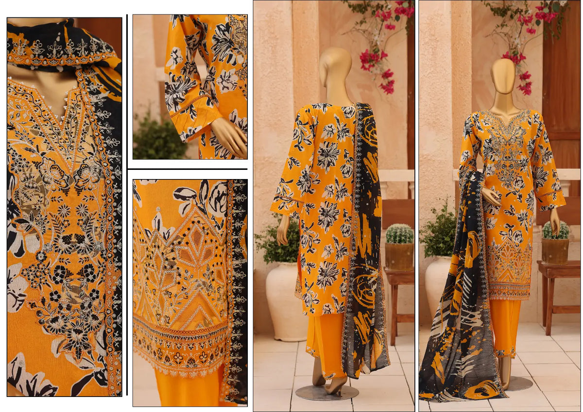 CASCA Amber Noir Mosaic Design 03 embroidery and back details