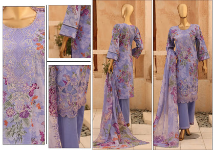 CASCA Lavender Mist Paisley Design 04 embroidery and back details