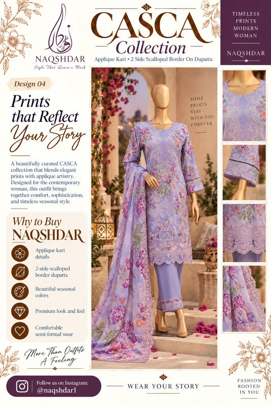 CASCA Lavender Mist Paisley Design 04 front look