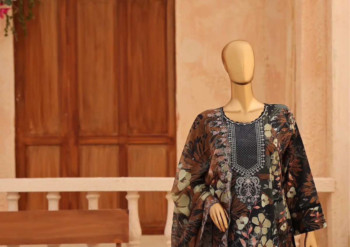 CASCA Midnight Botanical Design 05 outfit and dupatta view