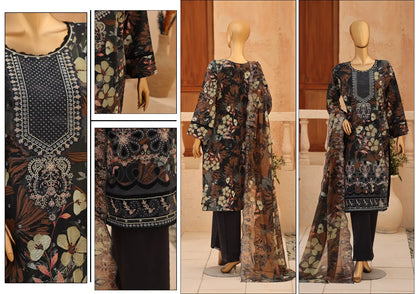 CASCA Midnight Botanical Design 05 embroidery and back details