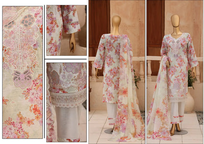 CASCA Pearl Blush Garden Design 07 embroidery and back details
