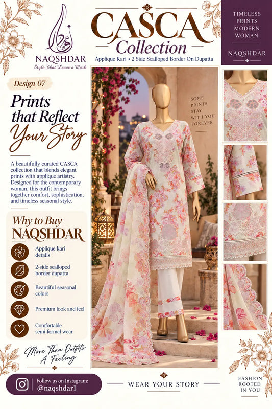 CASCA Pearl Blush Garden Design 07 front look