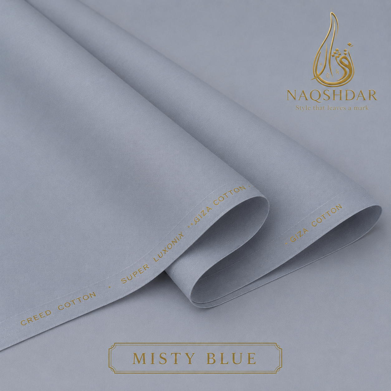 Creed Cotton in Misty Blue – Ahmed Jamal Dyeing liquid ammonia finish