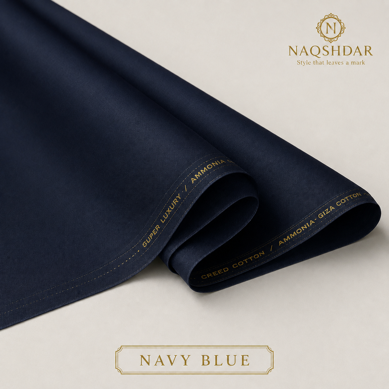 Creed Cotton in Navy Blue – Ahmed Jamal Dyeing liquid ammonia finish