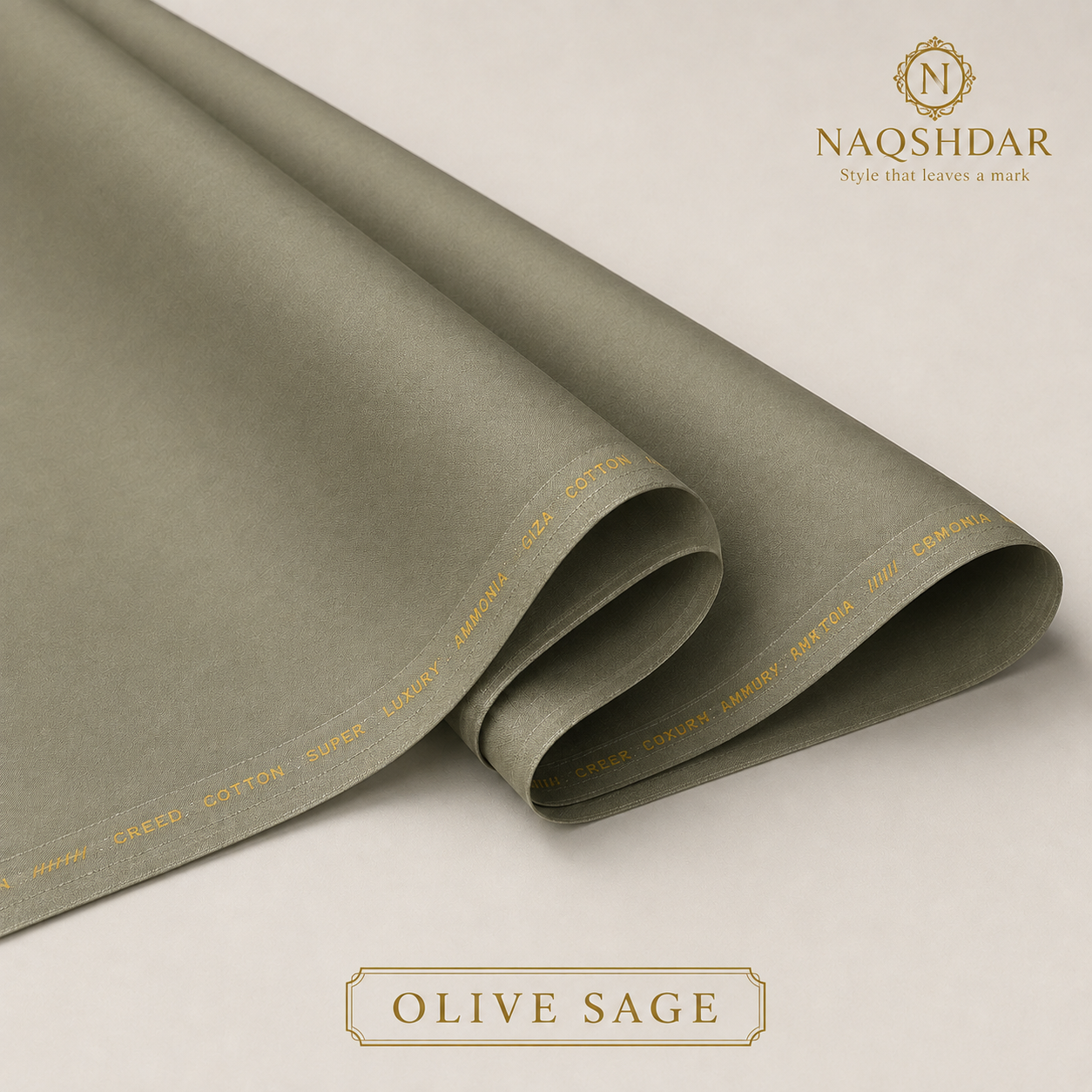 Creed Cotton in Olive Sage – Ahmed Jamal Dyeing liquid ammonia finish