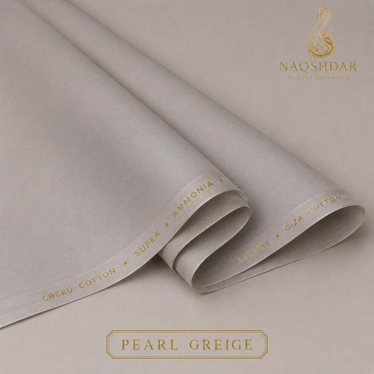 Creed Cotton in Pearl Greige – Ahmed Jamal Dyeing liquid ammonia finish