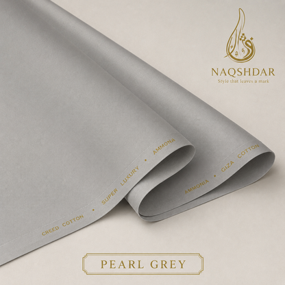 Creed Cotton in Pearl Grey – liquid ammonia finished fabric