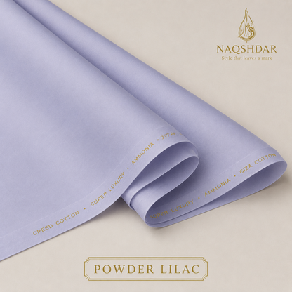 Creed Cotton in Powder Lilac – liquid ammonia finished fabric