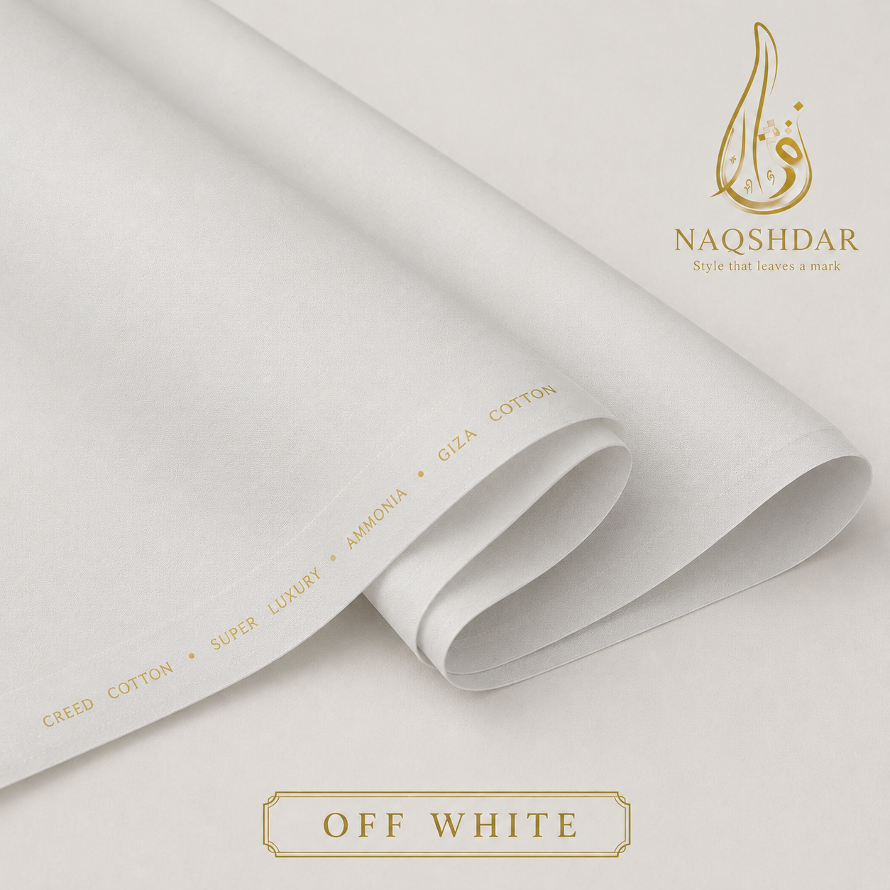 Creed Cotton in White – Ahmed Jamal Dyeing liquid ammonia finish