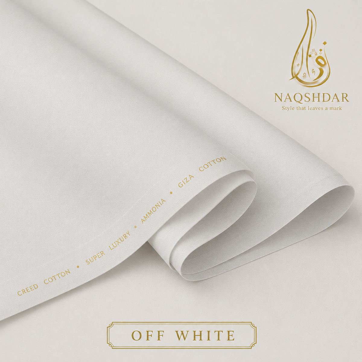 Creed Cotton in White – liquid ammonia finished fabric