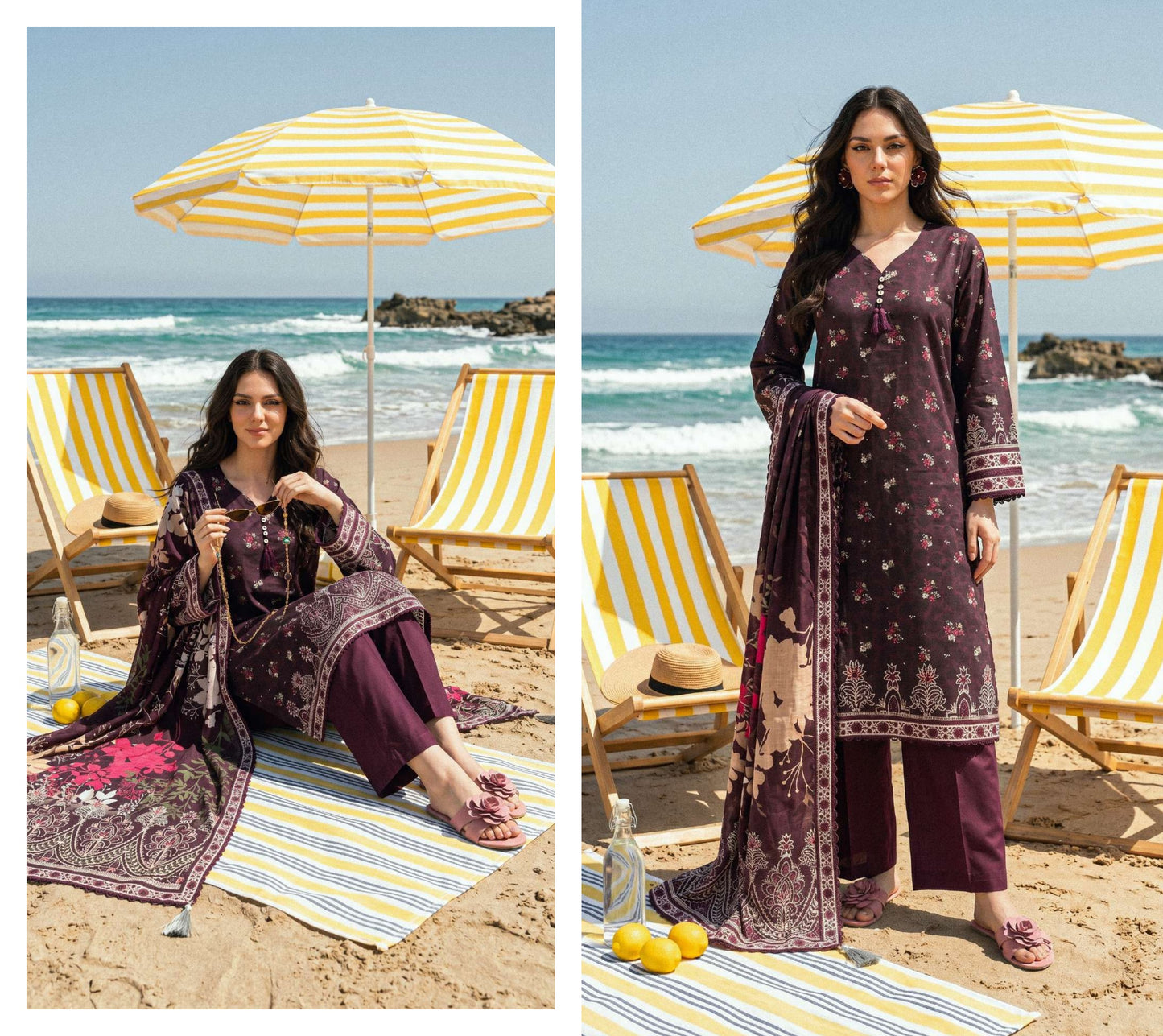 Elaya Prints Premium Lawn 2026 - Design D46 - catalog image 2