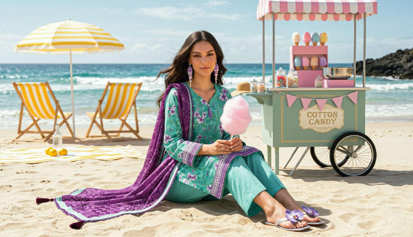 Elaya Prints Premium Lawn 2026 - Design D49 - catalog image 1