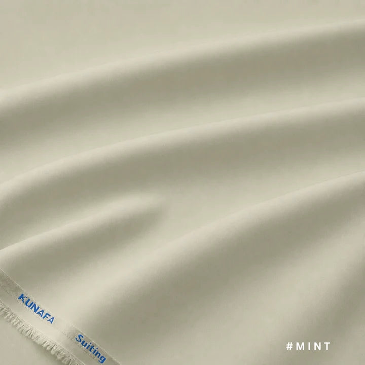 Kunafa Luxe Four Season men’s suiting fabric in Mint