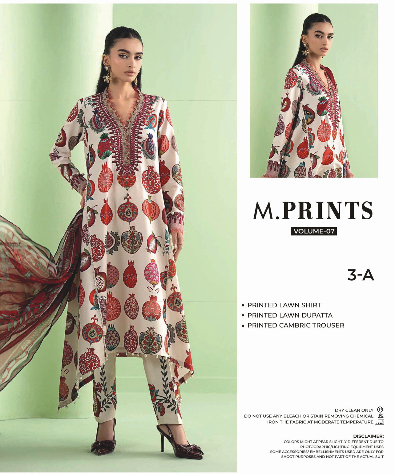 M-Prints by Maria B - Design 3-A unstitched embroidered lawn