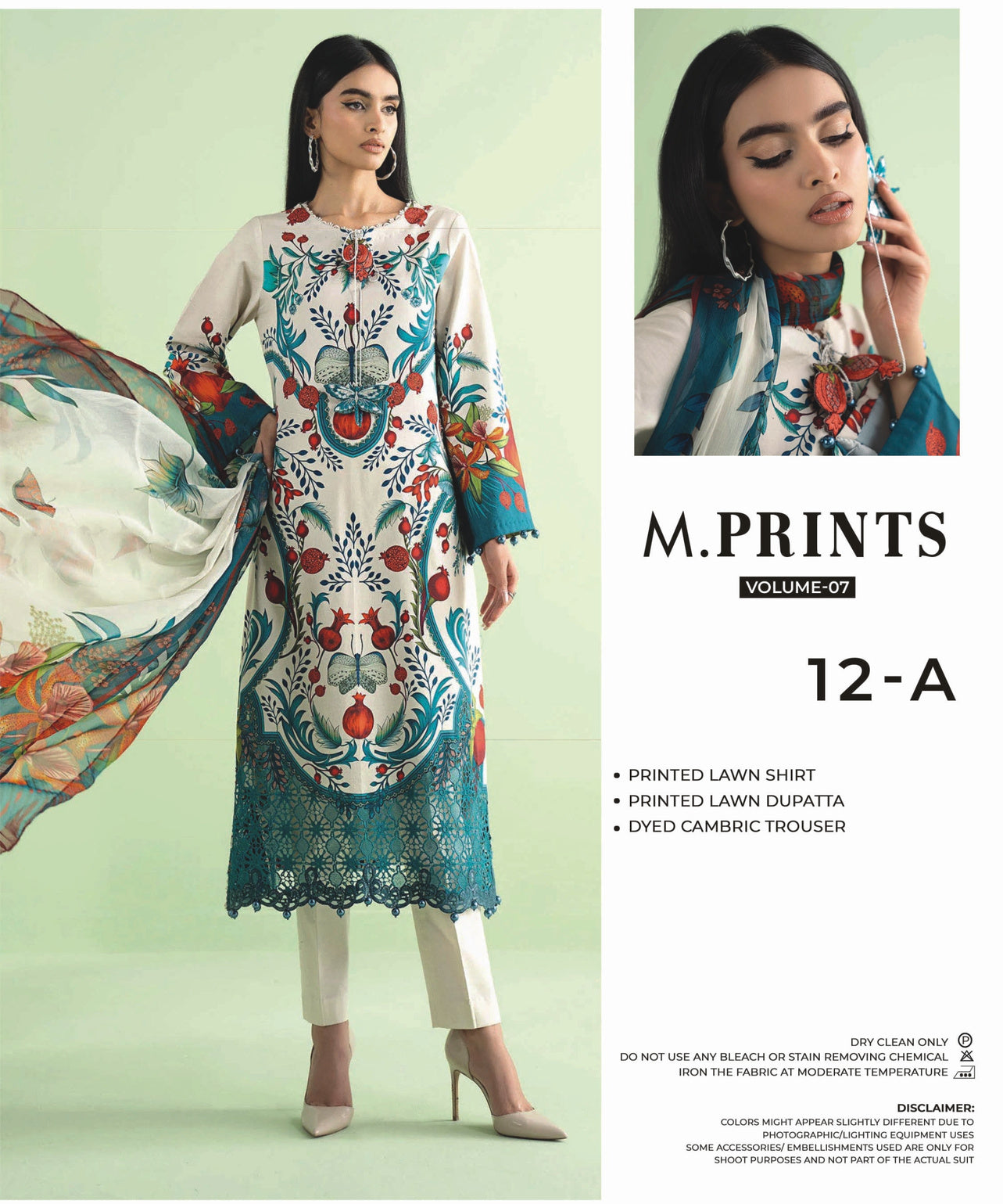 M-Prints by Maria B - Design 12-A unstitched embroidered lawn