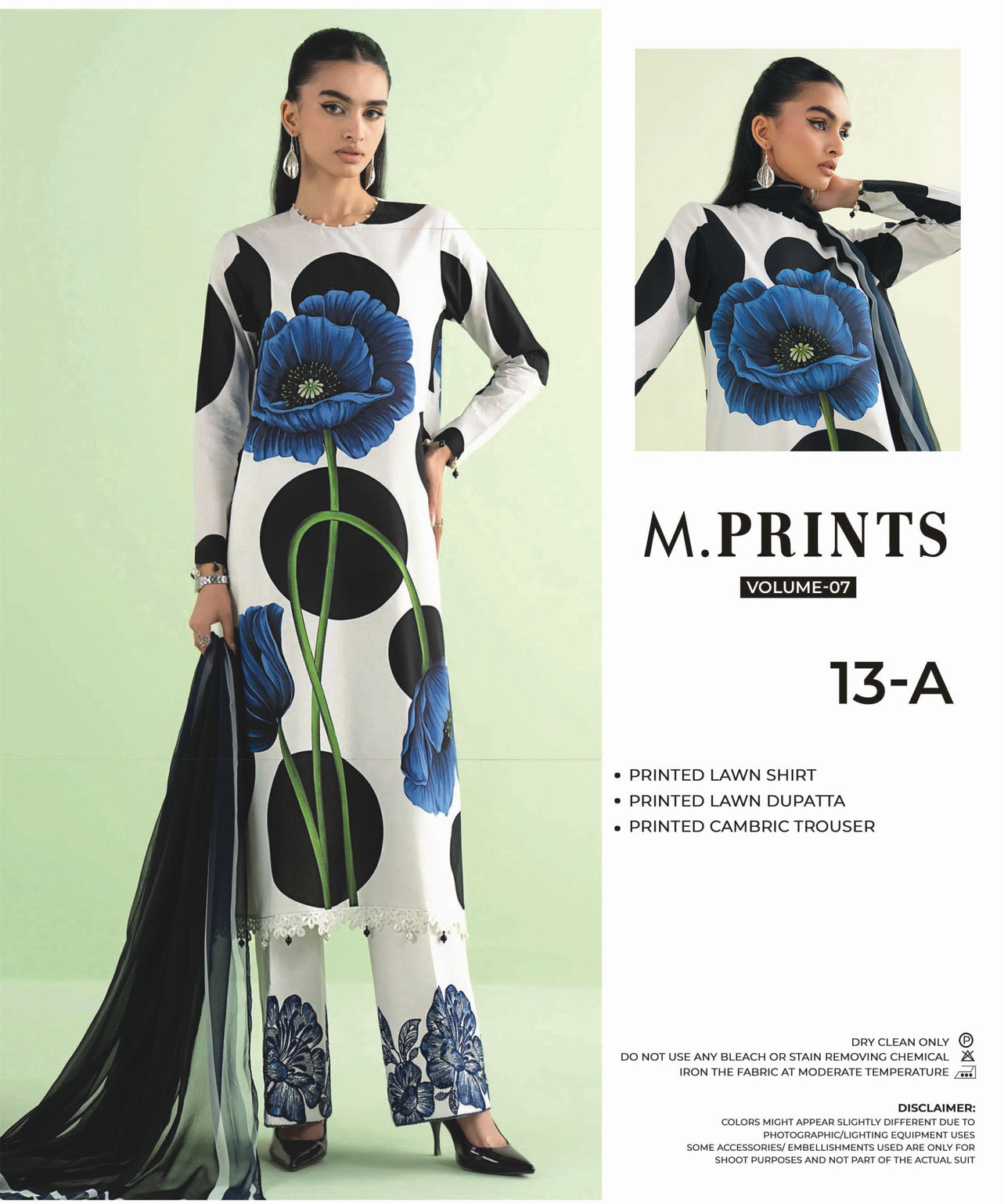 M-Prints by Maria B - Design 13-A unstitched embroidered lawn