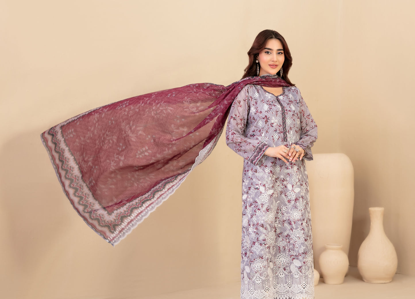 Masira by Tawakkal - Design D-3617 embroidered 3-piece lawn