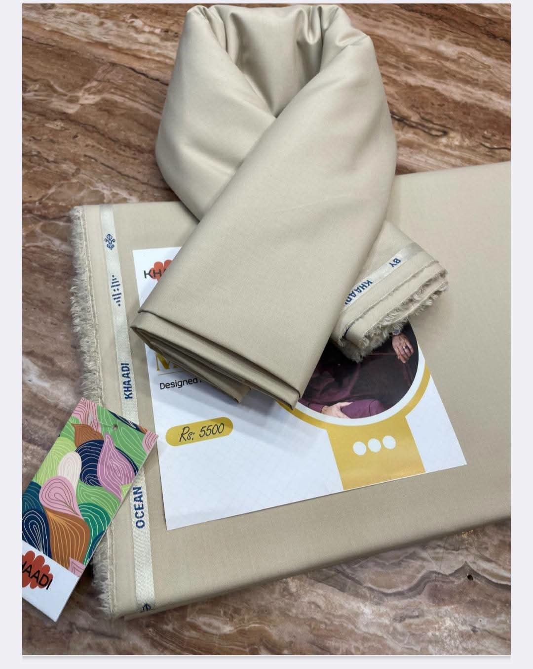 Ocean by Khaadi first copy wash and wear - Light Beige
