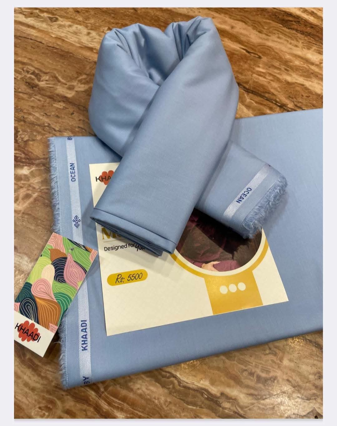 Ocean by Khaadi first copy wash and wear - Powder Blue