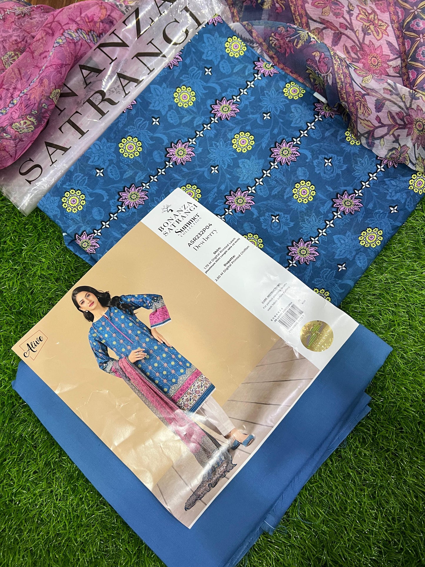 Bonanza Satrangi Lawn D08 original 3-piece design