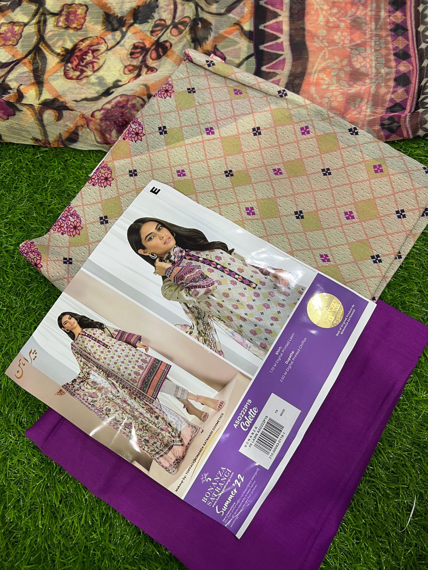 Bonanza Satrangi Lawn D10 original 3-piece design