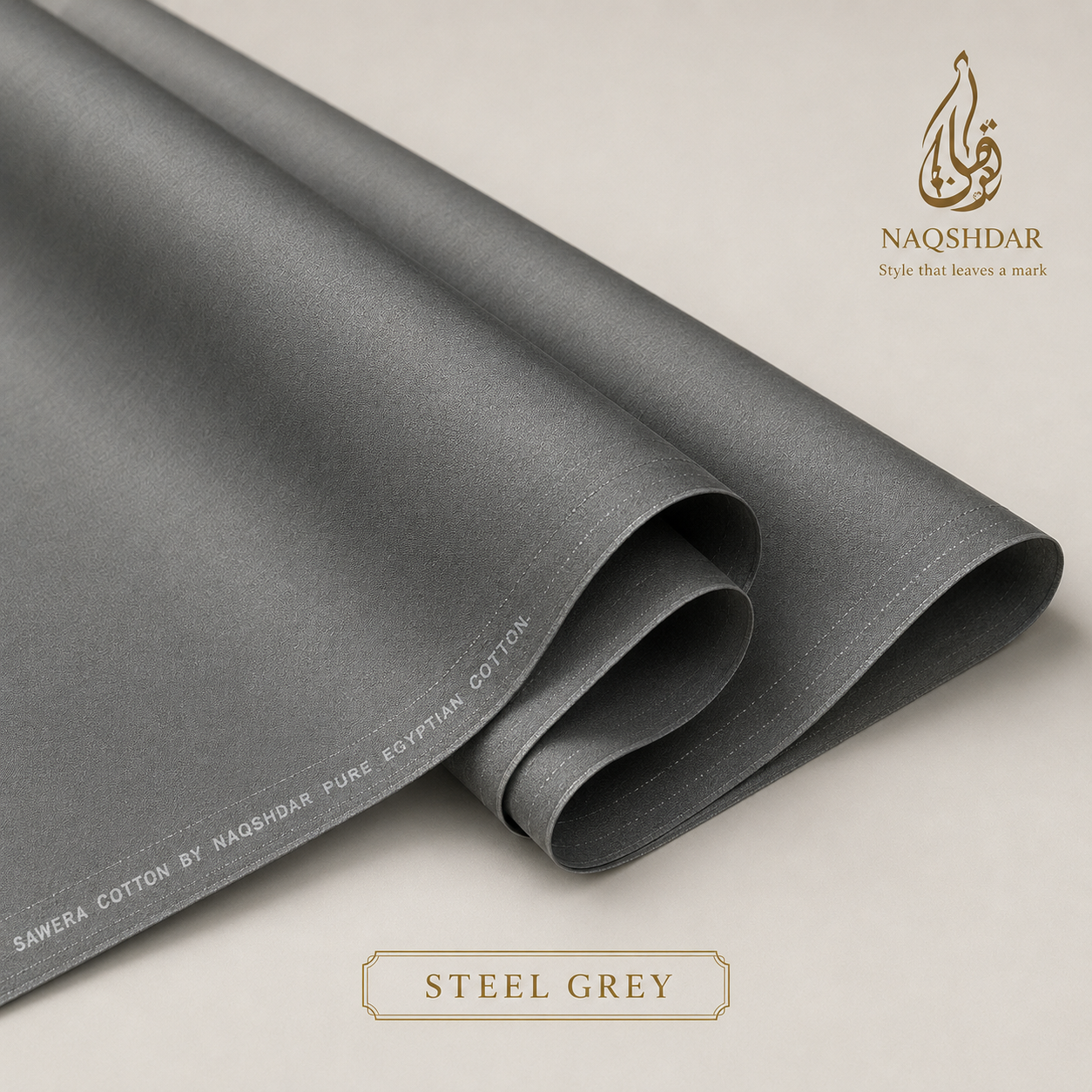 Sawera Pure Egyptian Cotton in Steel Grey