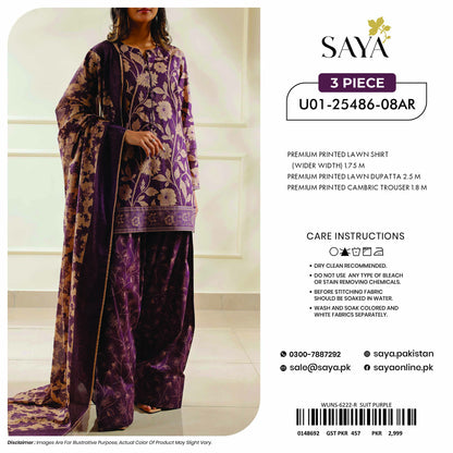 Saya Lawn U01-25486-08AR original 3-piece design