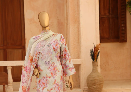 Signature Appliqué Pearl Blush Garden Design 07 outfit and dupatta view