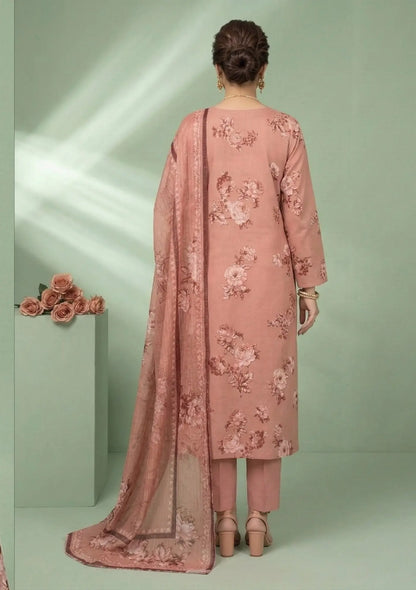 Rosewood Bloom 3PC Printed Lawn back view