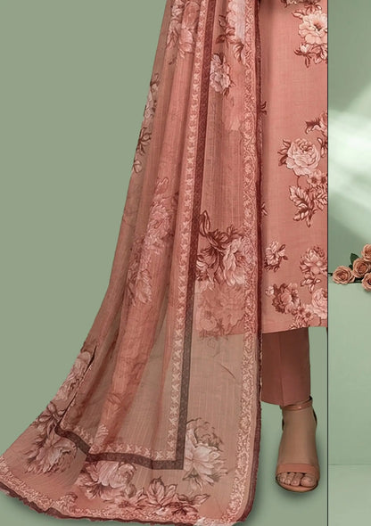 Rosewood Bloom 3PC Printed Lawn dupatta view