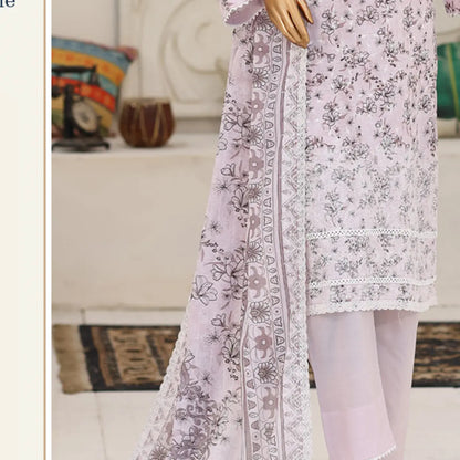Coral Mist Coral Peach scalloped voile dupatta and shirt border detail