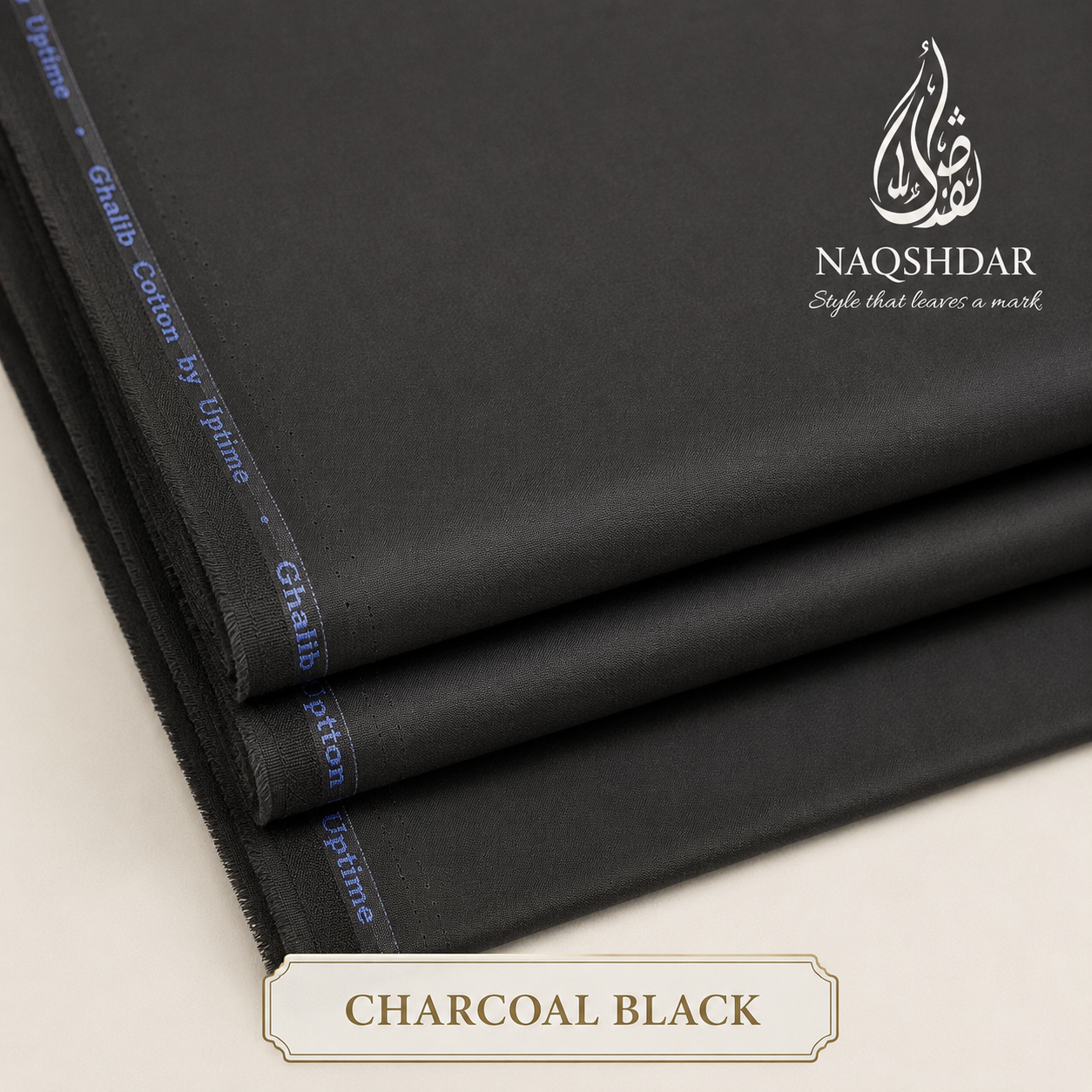 Uptime Ghalib Cotton in Charcoal Black